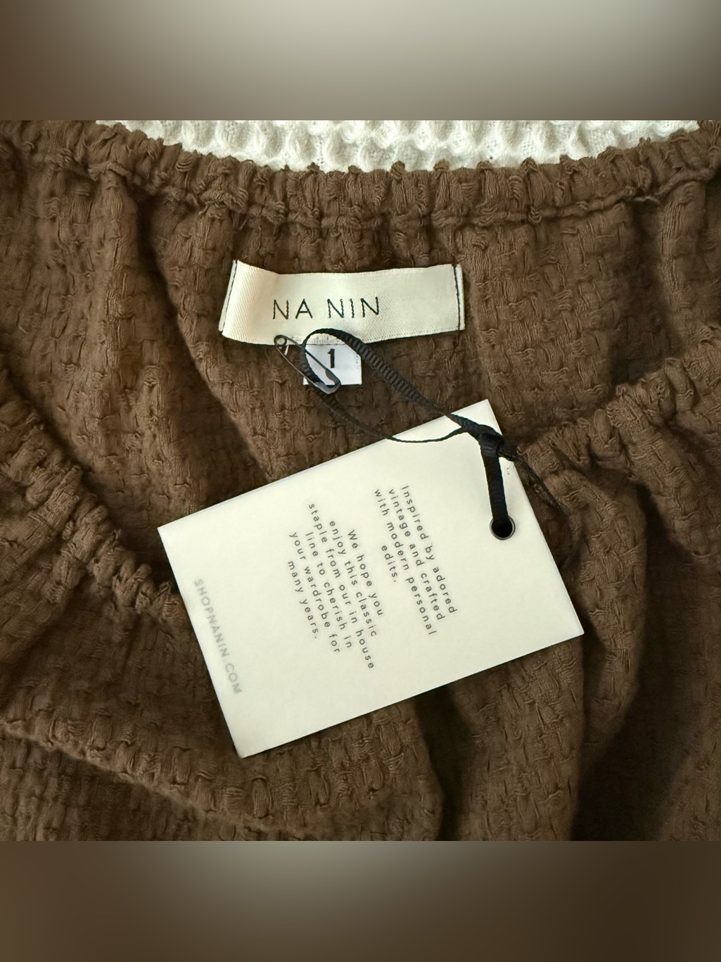 Na Nin Stella Basketweave Cotton Crop Top — image 5 of 6